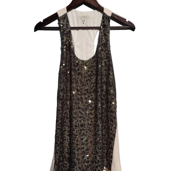 Rag & Bone Bahia Top Gold Sequin 100% Silk  Medium - Picture 10 of 17